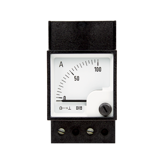 D45-x f/DIN rail (90°), DIN rail mounted moving coil meter
