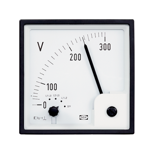 EQ96-sw4 (90°), Moving iron meter with built in switch