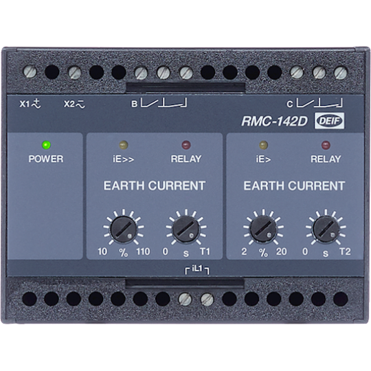 RMC-142D, Stator earth fault relay, iE> and iE>>