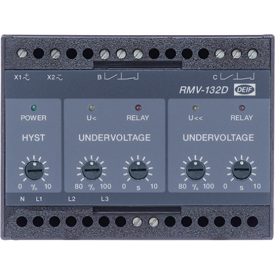 RMV-132D, Undervoltage relay, U< and U<