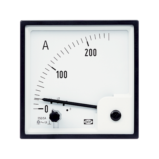 VDQ96-sw (90°), Ammeter with built-in switch