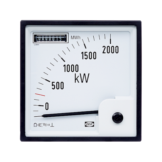 WQR96-X MKII, kWh meter with pointer, 90° movement, customised